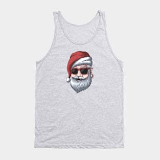 Cool Modern Santa Claus with Gauged Ears Tank Top